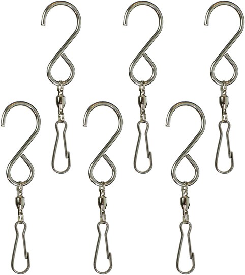 In the Breeze Stainless Steel Hang-It S Hooks with Ball Bearing Swivel - 6 PC - Smooth Spinning Swivel Hook Clip for Hanging dcor | Michaels In the Breeze Stainless Steel Hang-It S Hooks with Ball Bearing Swivel - 6 PC - Smooth Spinning Swivel Hook Clip for Hanging dcor | Michaels
